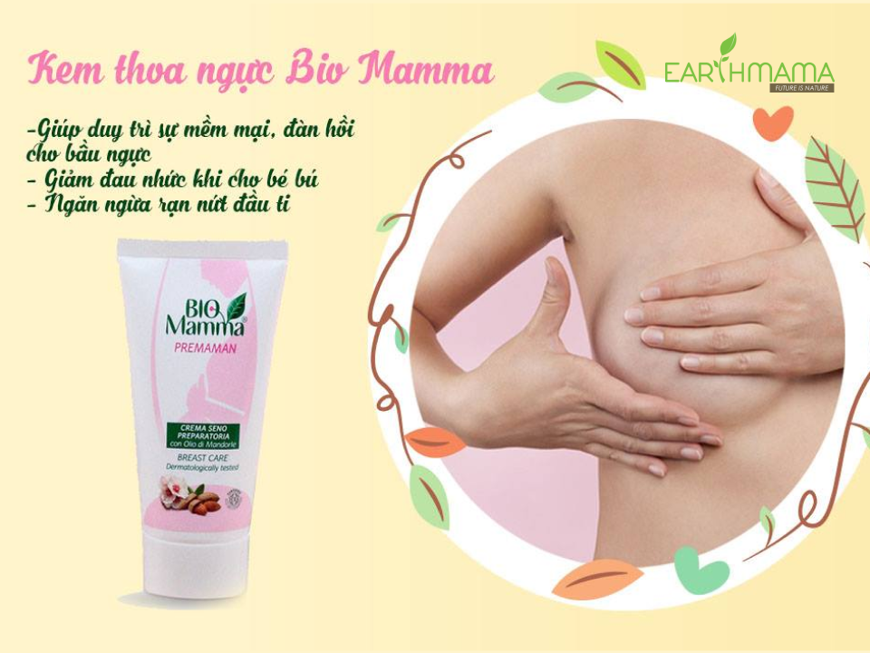 Kem chăm sóc ngực Bio Mama được sản xuất và nhập khẩu trực tiếp từ Ý