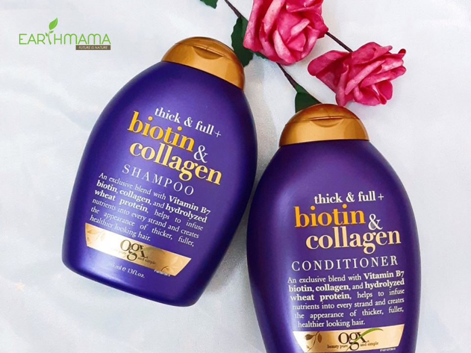 dầu gội trị rụng tóc Biotin & Collagen OGX