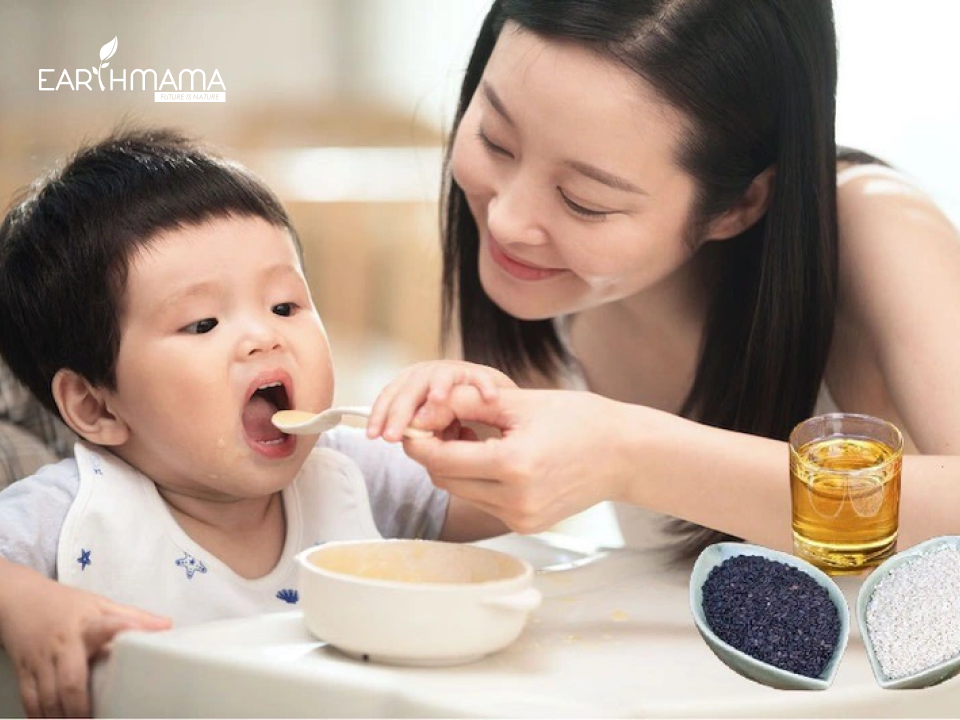 Nên cho trẻ sử dụng dầu mè cho trẻ trên 6 tháng tuổi