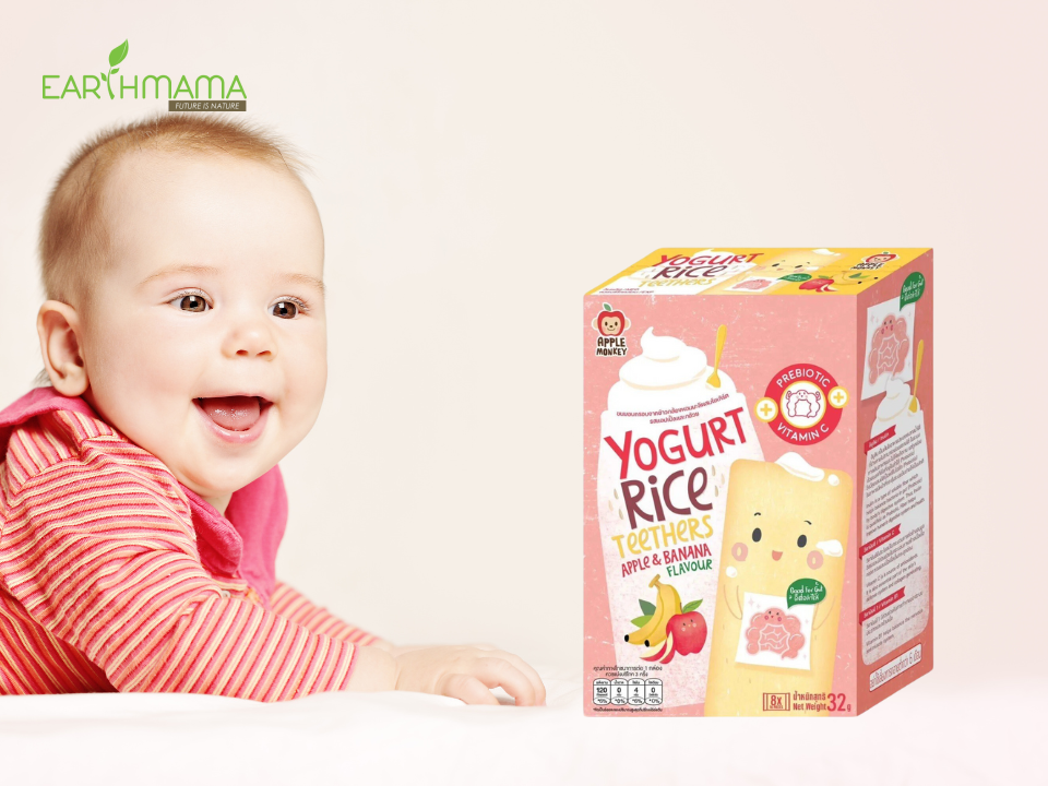 Bánh ăn dặm cho bé sữa chua vị táo chuối