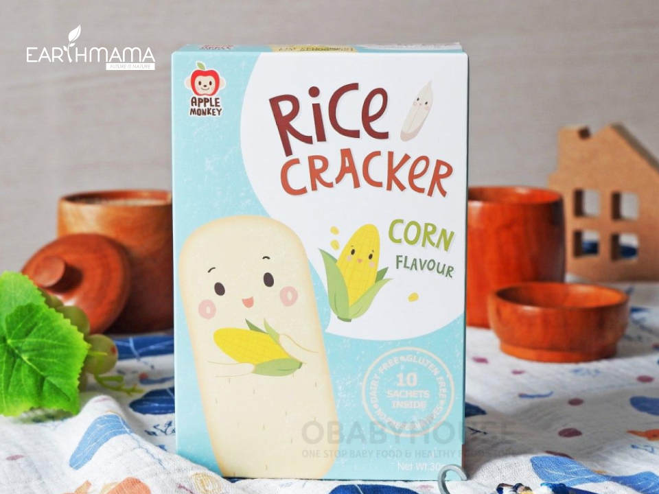 Earthmama cung cấp bánh ăn dặm cho bé từ thương hiệu Apple Monkey