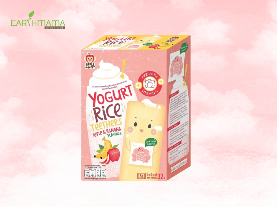 Bánh ăn dặm cho bé vị sữa chua, táo và chuối của Apple Monkey