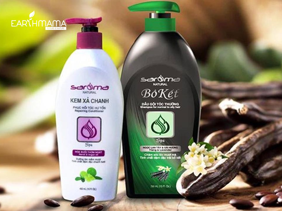 Dầu gội đầu chống rụng tóc Saroma bồ kết
