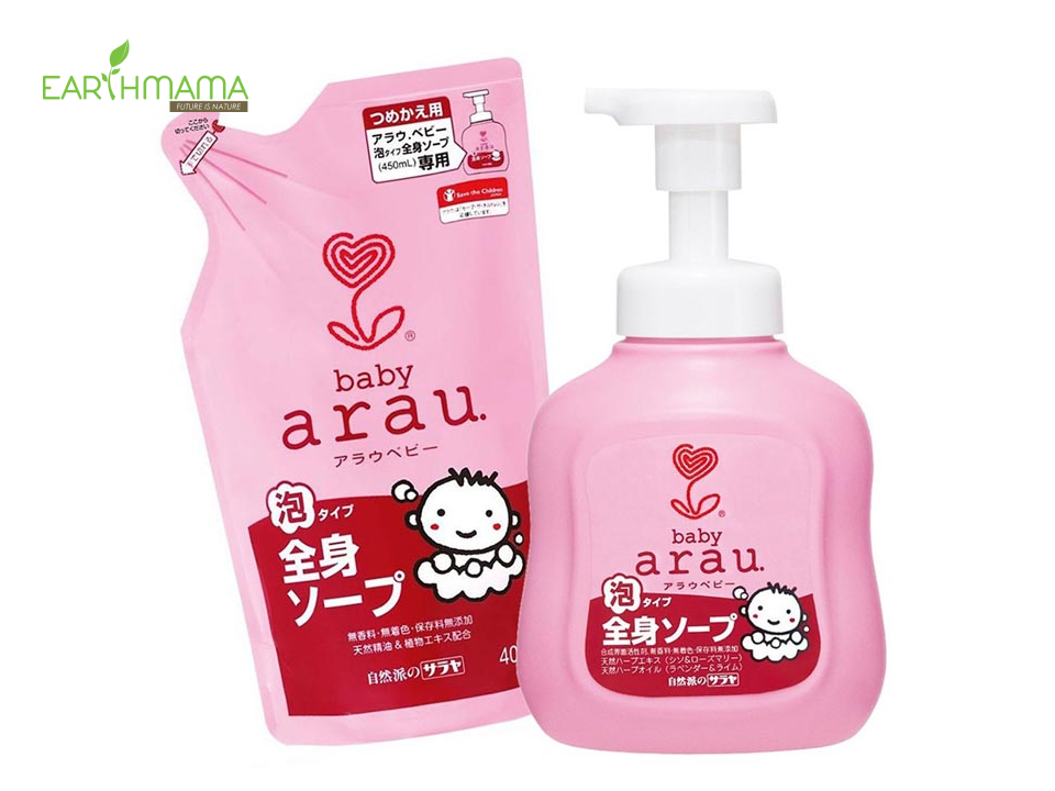 Sữa tắm gội cho bé sơ sinh Arau Baby ngăn chặn kích ứng da