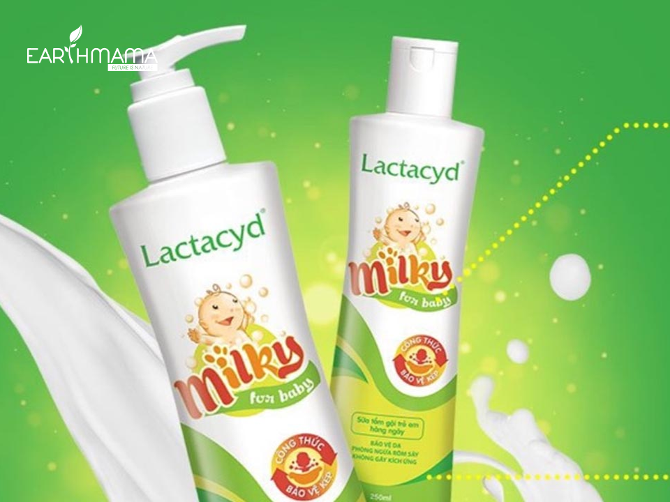 Sữa tắm gội cho bé sơ sinh Lactacyd giúp da bé mịn màng