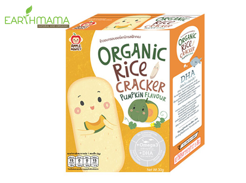 Bánh gạo organic vị bí đỏ bổ sung Omega 3 & DHA